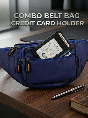 Premium Crossbody Sling Bag, Fanny Pack Shoulder Chest Bag with Free Card Holder
